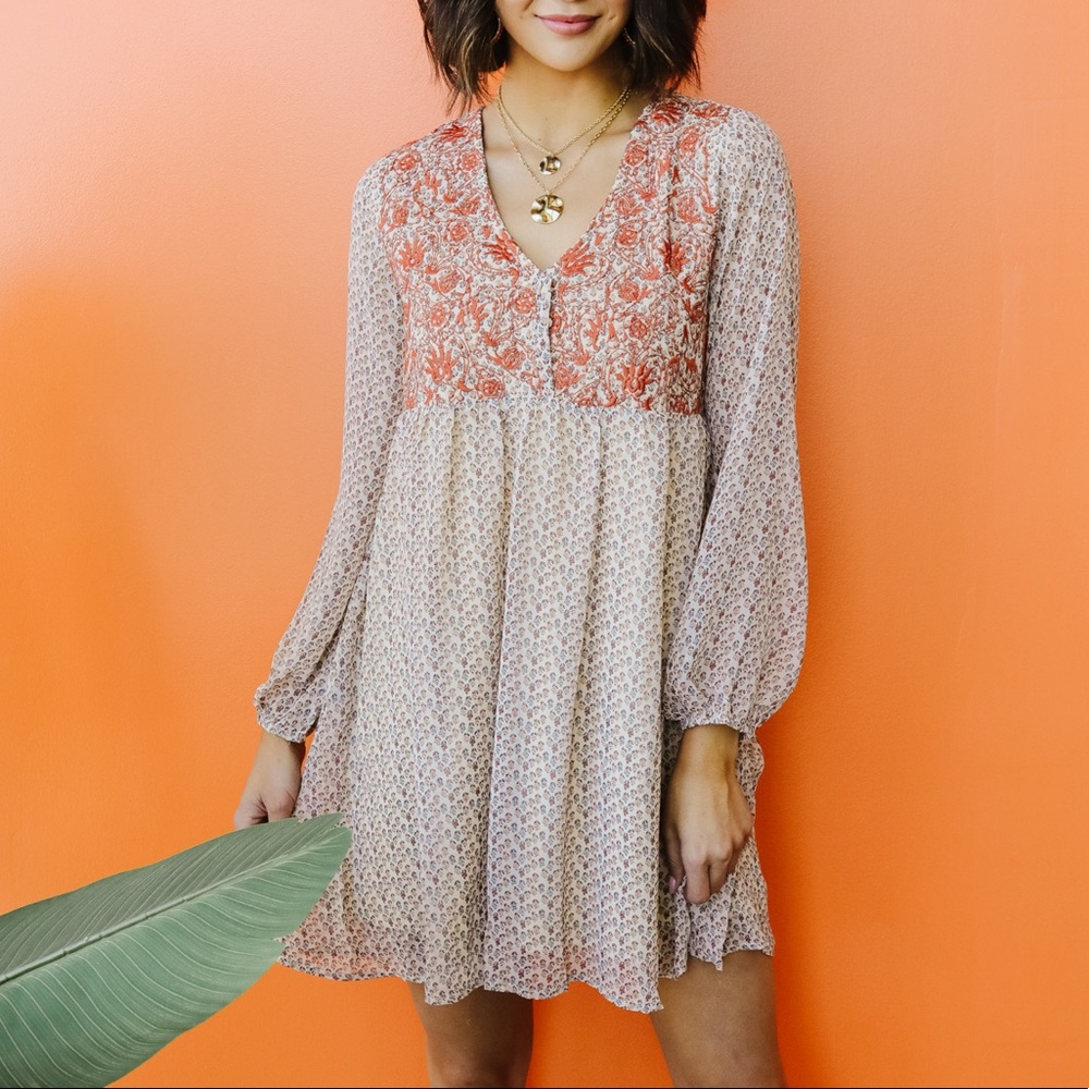 Autumn Embroidered Dress